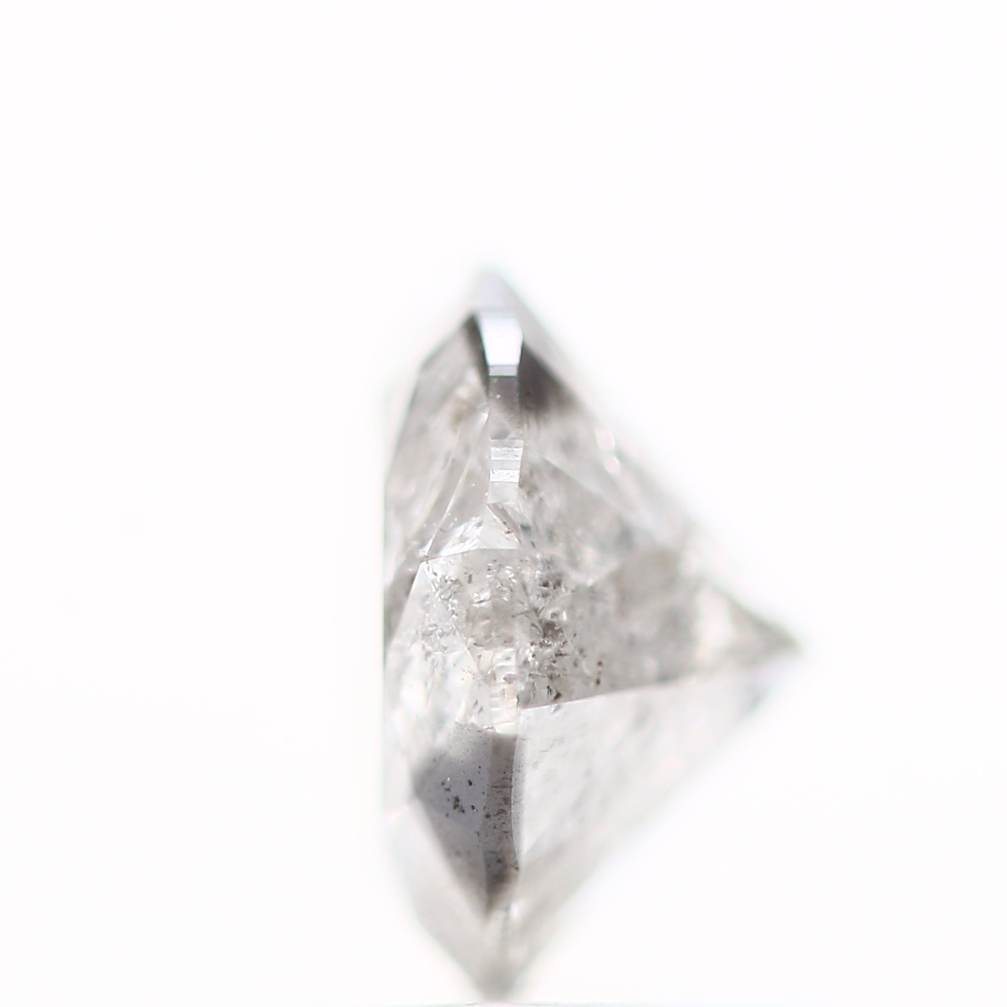 0.93 Carat Salt and Pepper Gray Fancy Round Brilliant Cut Natural Loose Diamond