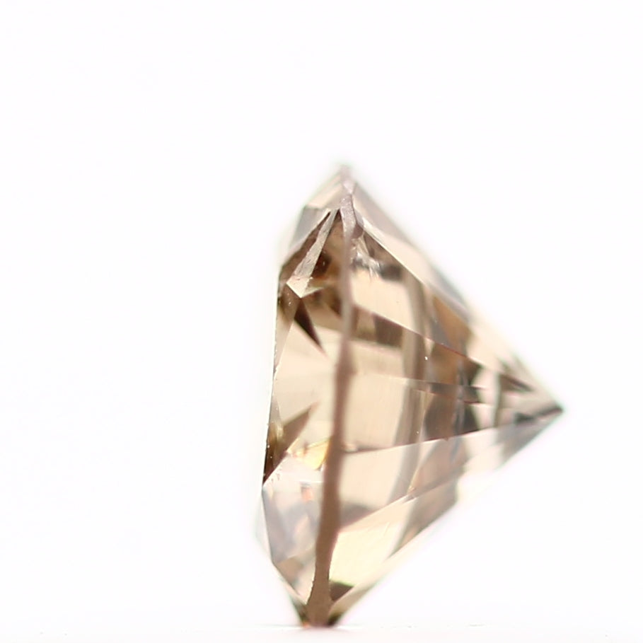 0.25 Carat Fancy Champagne Brown Round Cut Natural Loose Diamond