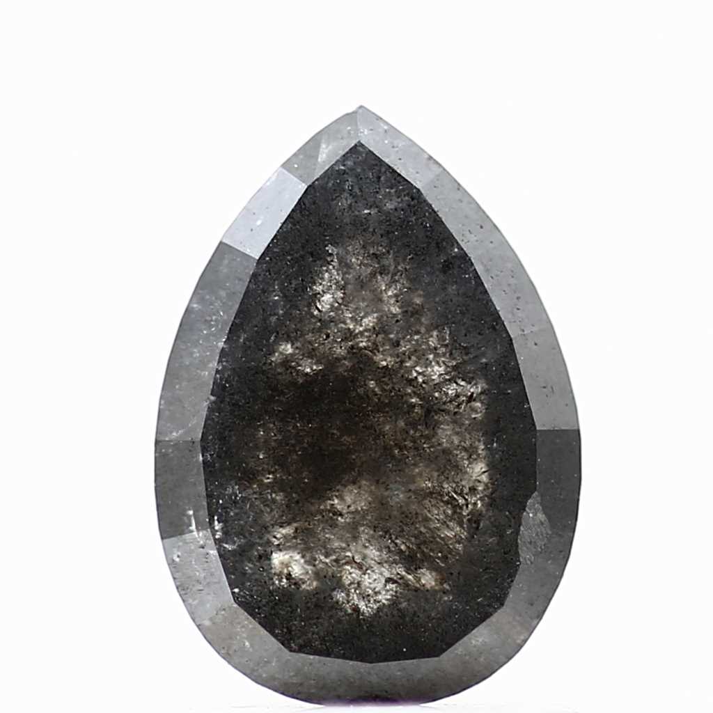 Salt and Pepper Diamond Fancy Gray Color 1.14 CT 8.23 x 5.85 x 2.66 MM Pear Cut Diamond! Natural Loose Diamond ! Christmas Gift for Her