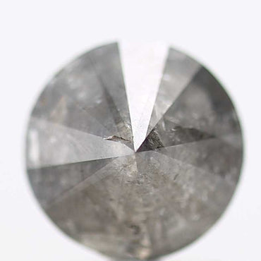 1.48 Carat Salt and Pepper Diamond Gray Round Brilliant Cut Natural Loose Diamond