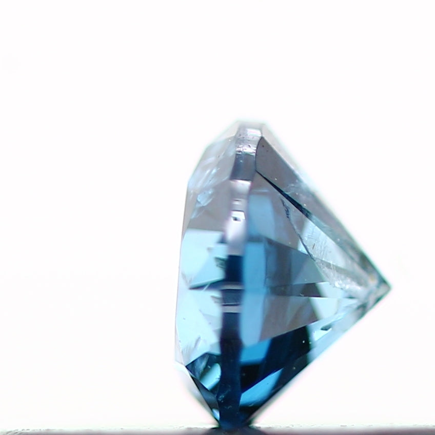 0.22 Carat Fancy Blue Round Brilliant Cut Natural Loose Diamond