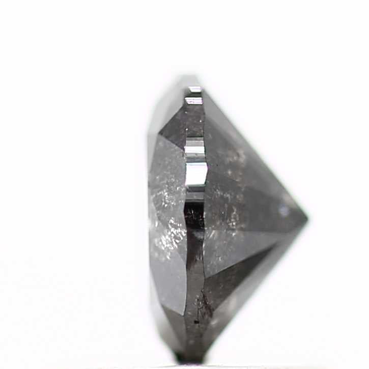 0.77 Carat Salt and Pepper Diamond Black Round Brilliant Cut Natural Loose Diamond