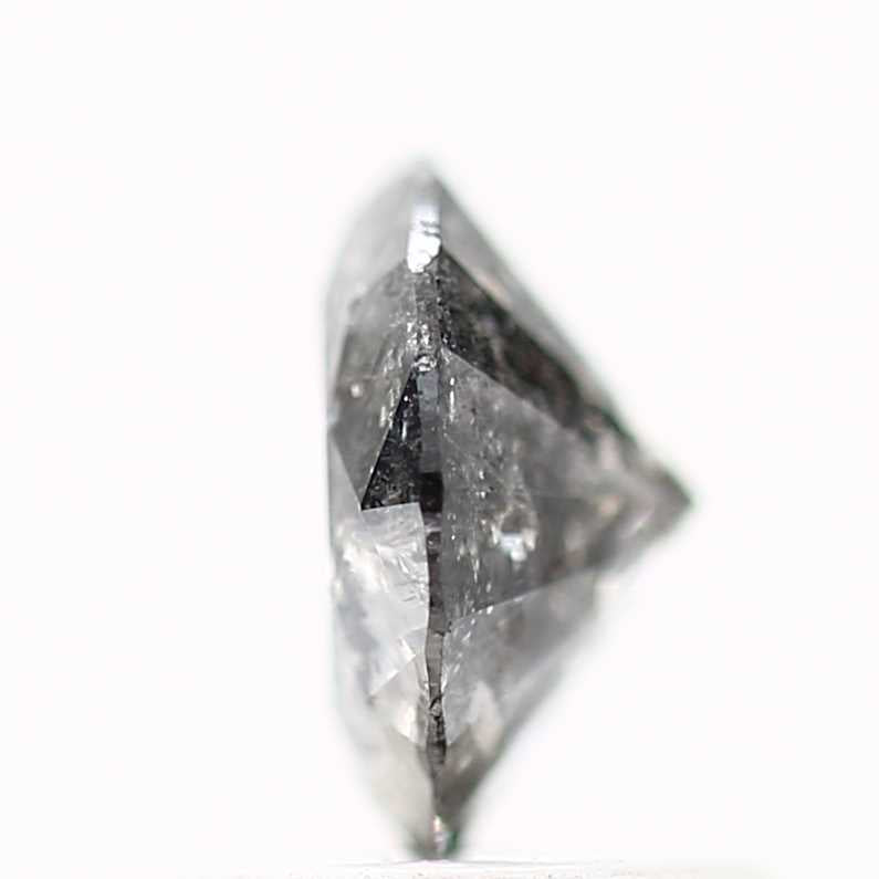 Salt and Pepper Diamond Fancy Gray Color 0.80 CT 6.15 x 3.30 MM Round Brilliant Cut Diamond! Natural Loose Diamond ! Christmas Gift for Her