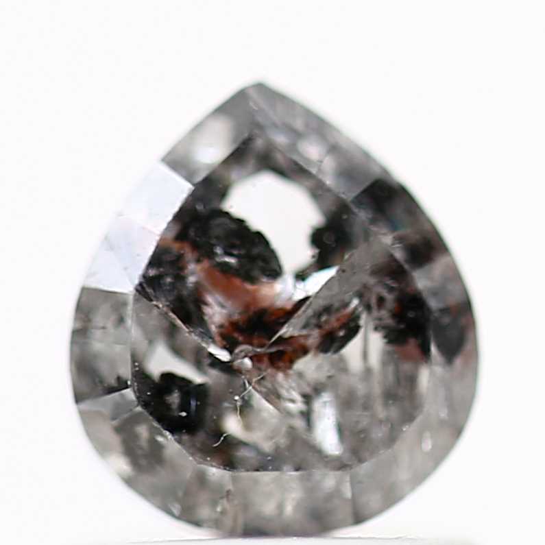 Salt and Pepper Diamond Fancy Gray Color 1.14 CT 6.30 x 5.70 x 3.42 MM Pear Cut Diamond! Natural Loose Diamond ! Christmas Gift for Her