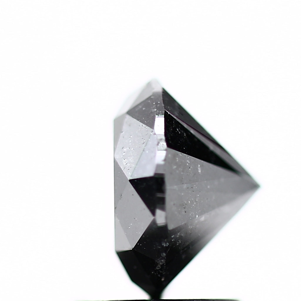 1.71 Carat Fancy Black Round Shape Brilliant Cut Natural Loose Diamond