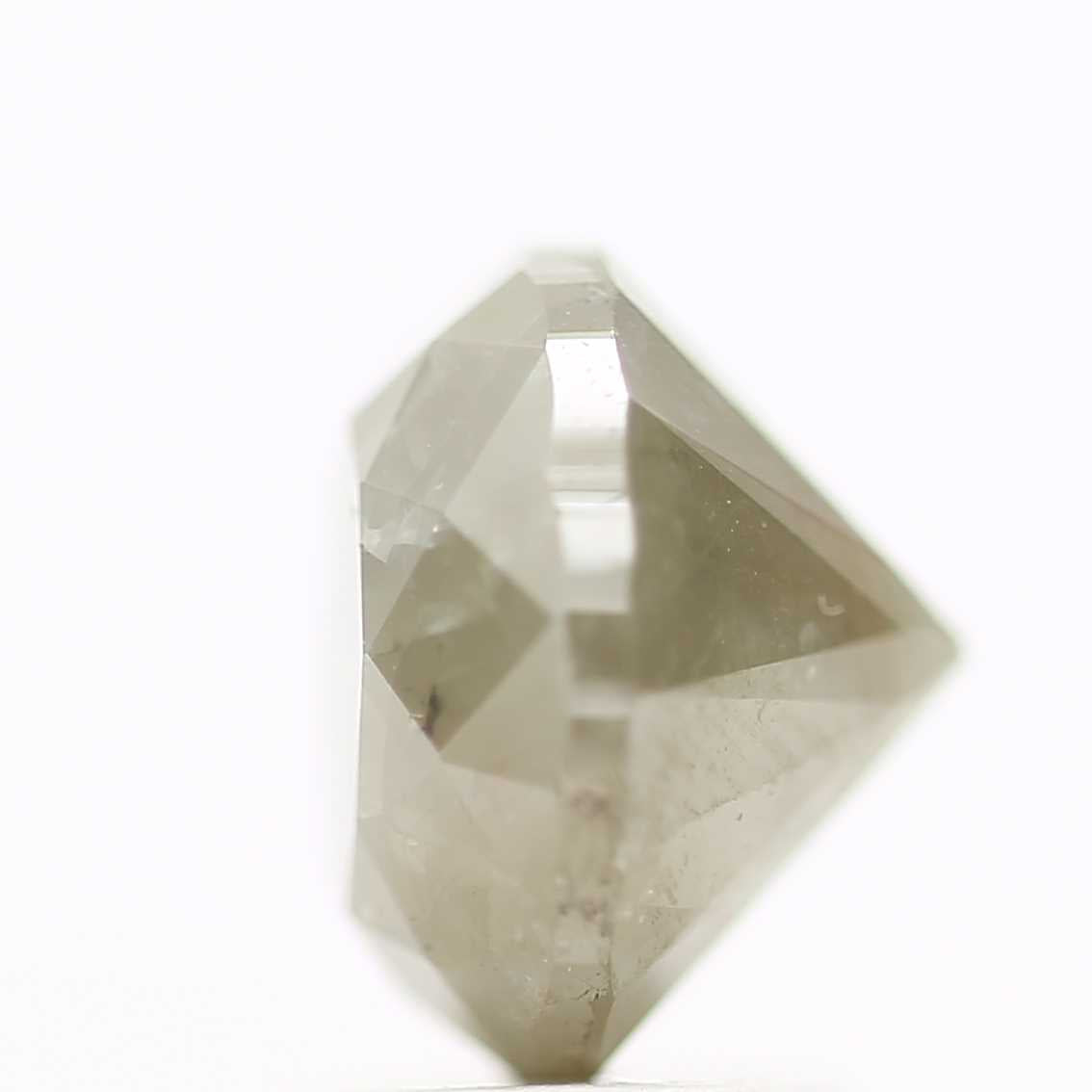 Salt And Pepper Diamond Fancy Gray Color 3.14 CT 8.44 x 6.33 MM Round Brilliant Cut Diamond ! Natural Loose Diamond ! Christmas Gift for Her