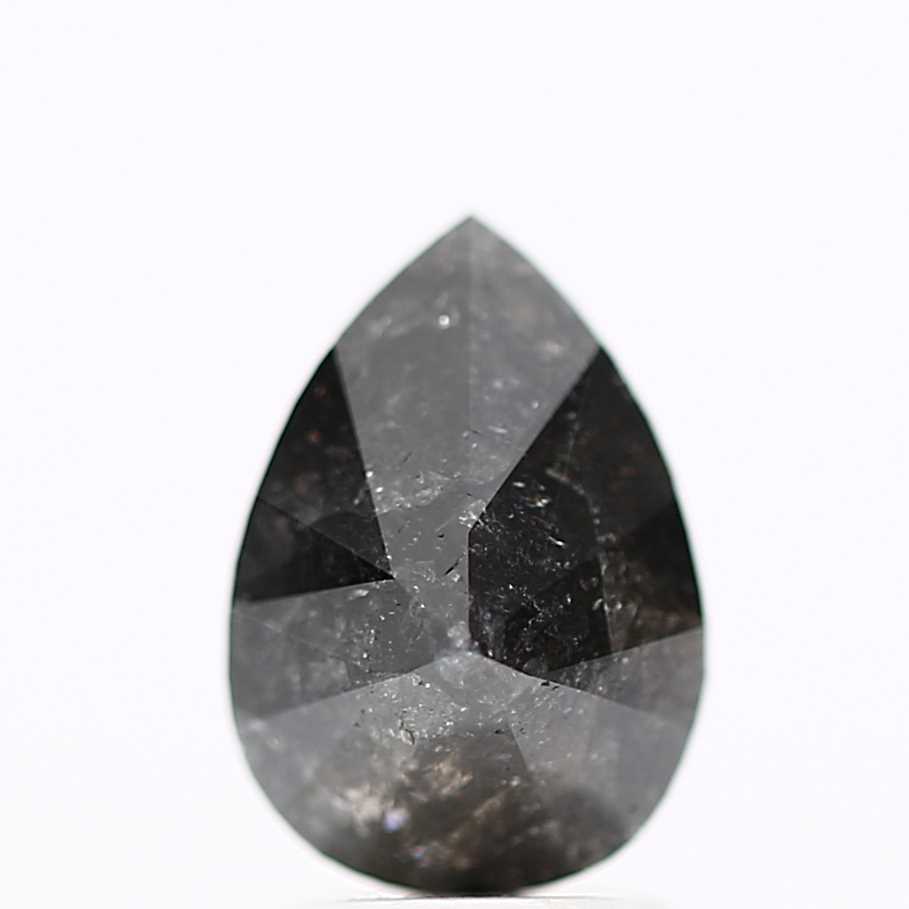 Salt and Pepper Diamond Fancy Gray Color 2.33 CT 10.00 x 7.10 x 4.55 MM Pear Cut Diamond! Natural Loose Diamond ! Christmas Gift for Her