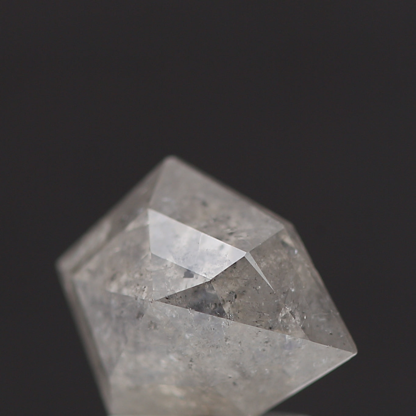 salt and pepper diamond ! 1.27 Ct 8.60 x 6.90 x 3.20 MM natural gray shield loose diamond for engagement ring for her