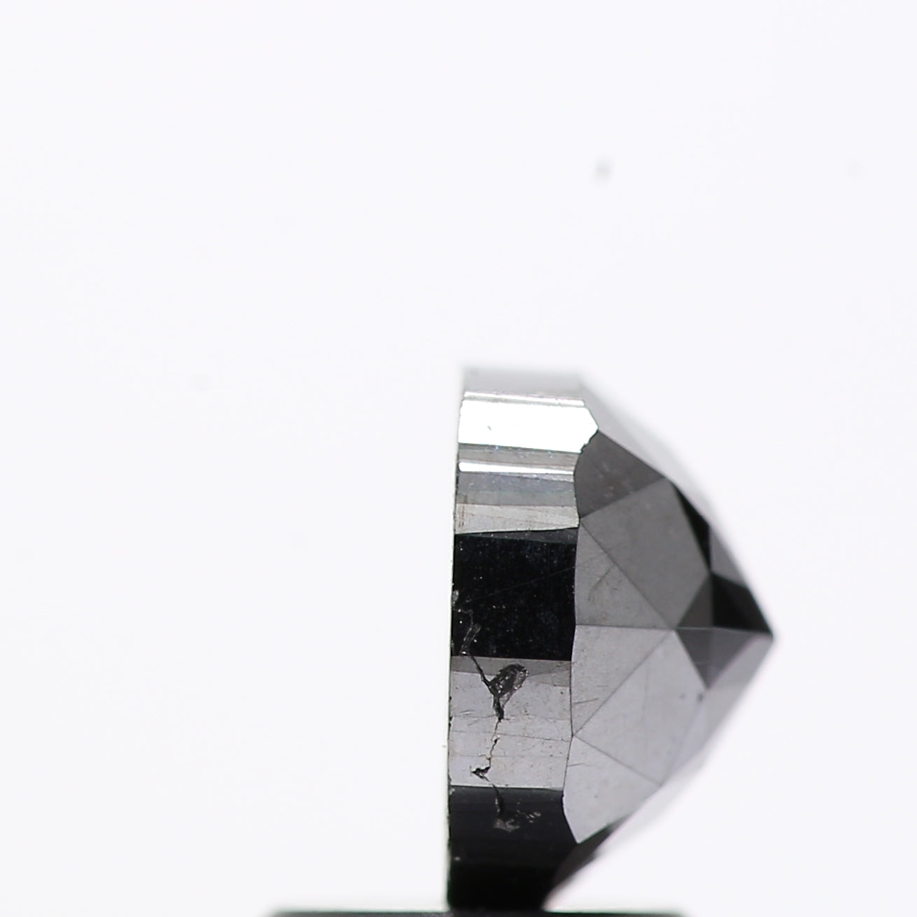 2.04 Ct Natural Black Cushion Single Cut Loose Diamond for Jewelery