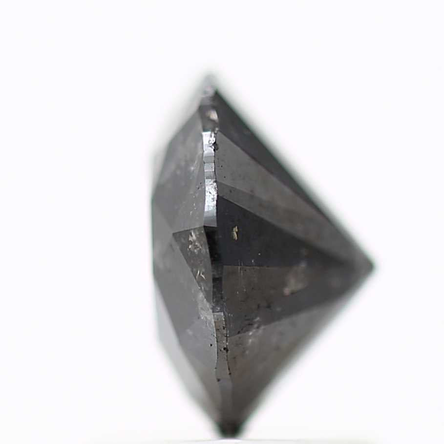 1.42 Carat Fancy Black Round Shape Brilliant Cut Natural Loose Diamond