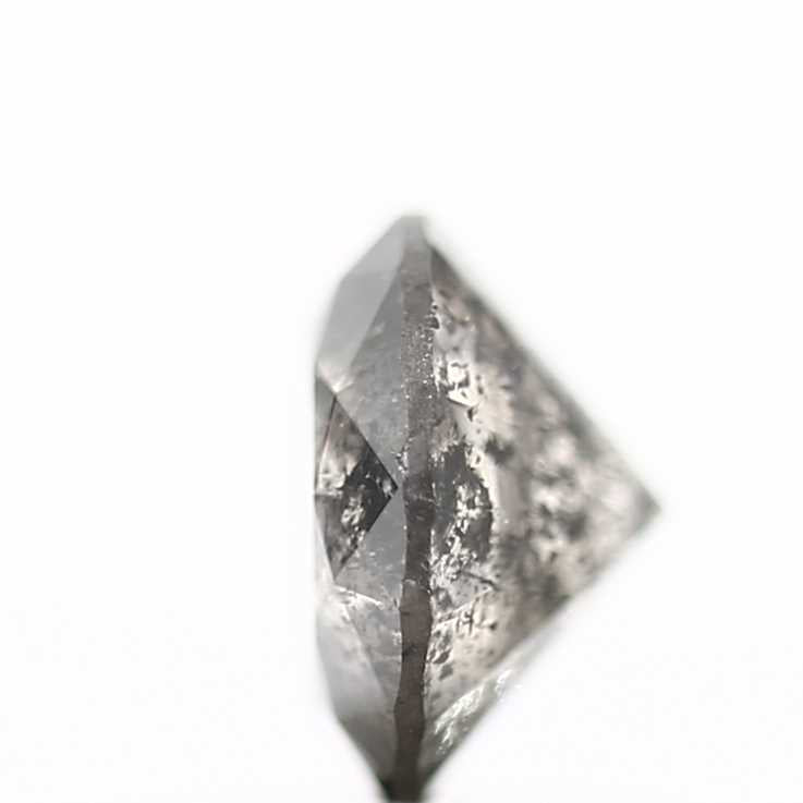 0.68 Carat Salt and Pepper Gray Round Brilliant Cut Natural Loose Diamond
