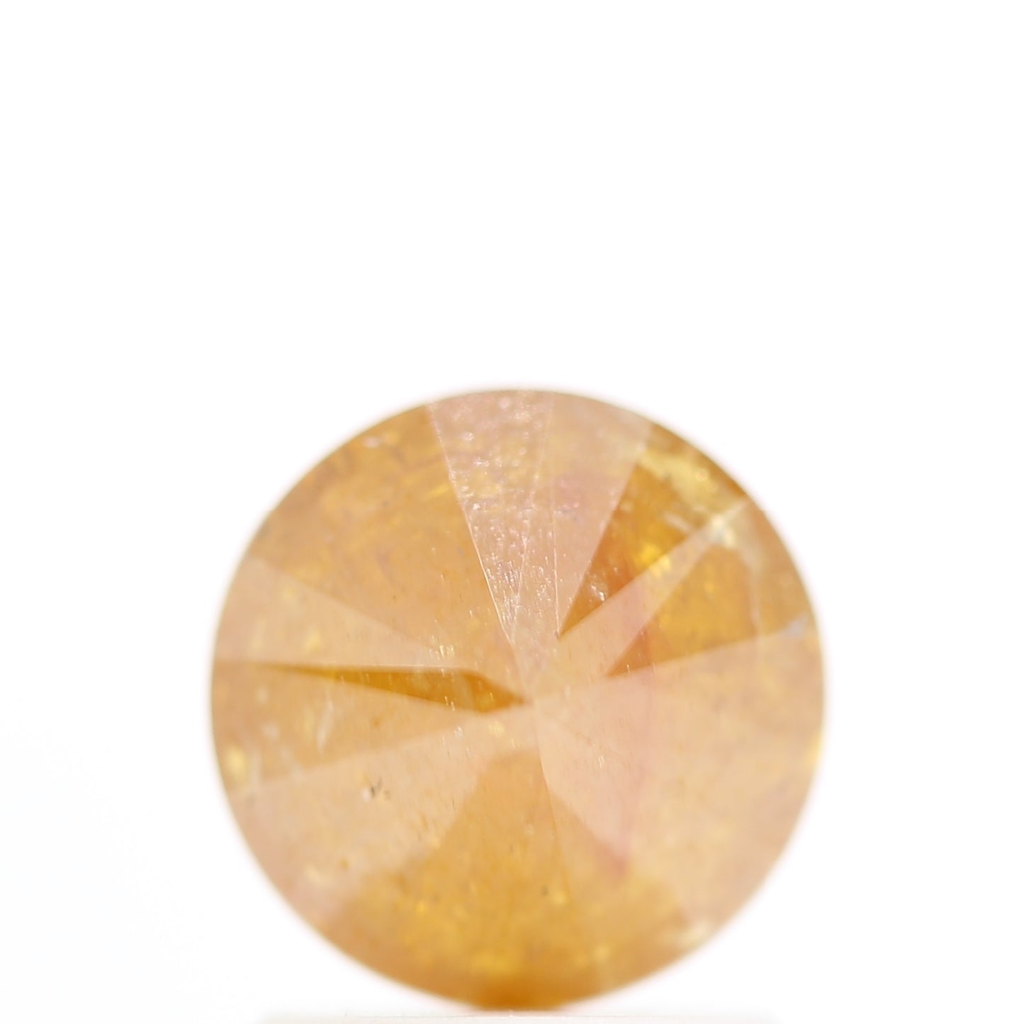 1.36 Carat Fancy Orange Rustic Round Shape Orange Brilliant Cut Natural Loose Diamond