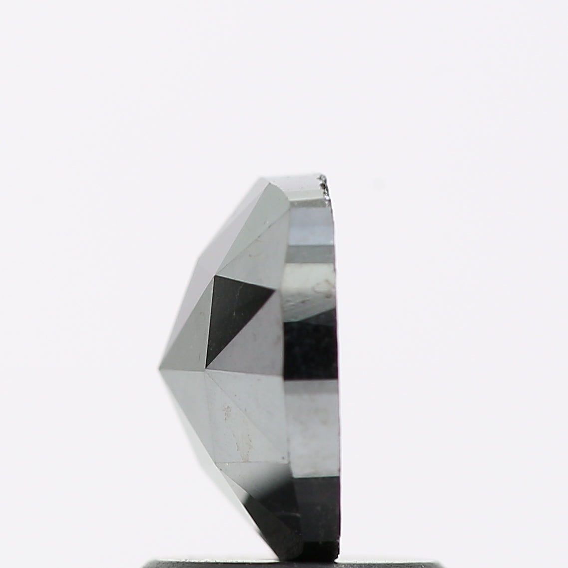 1.51 Ct Natural Black Cushion Single Cut Loose Diamond for Jewelery