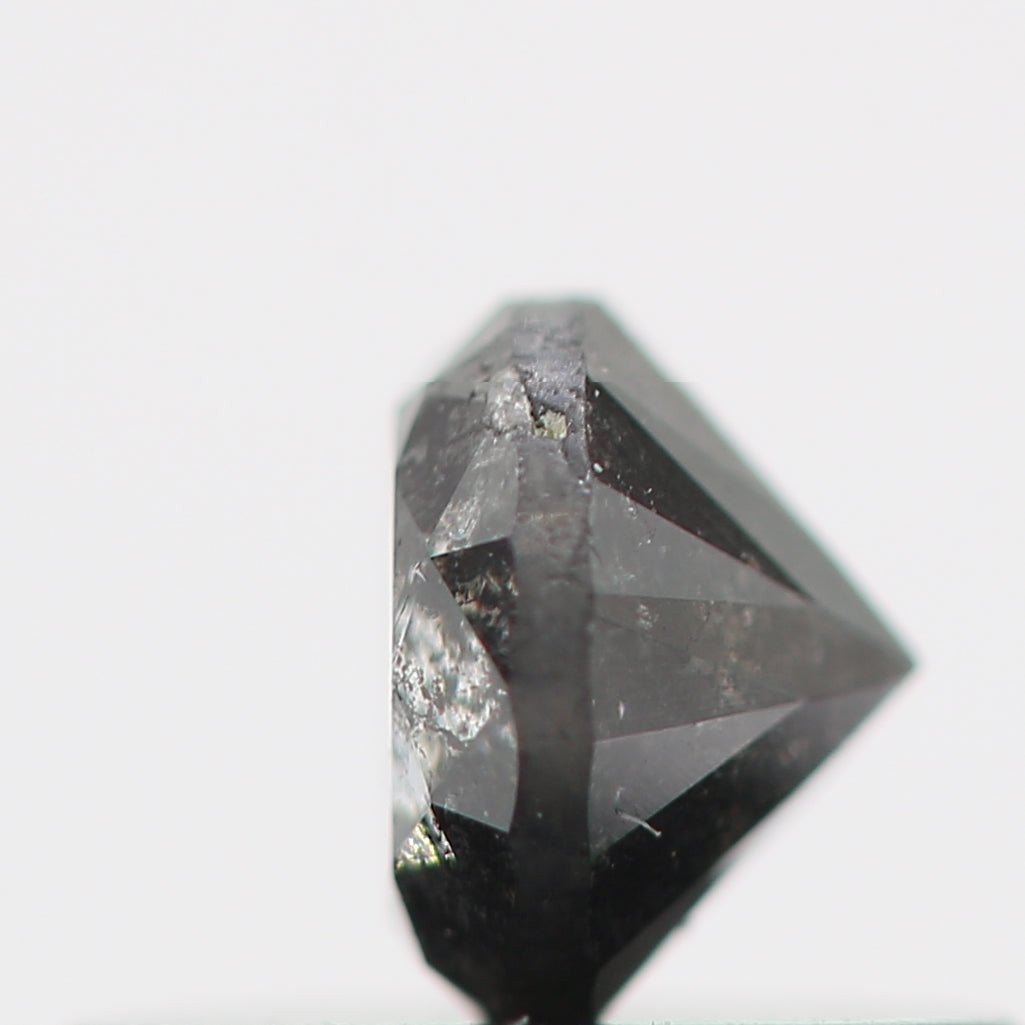 0.36 Carat Salt and Pepper Gray Round Brilliant Cut Natural Loose Diamond