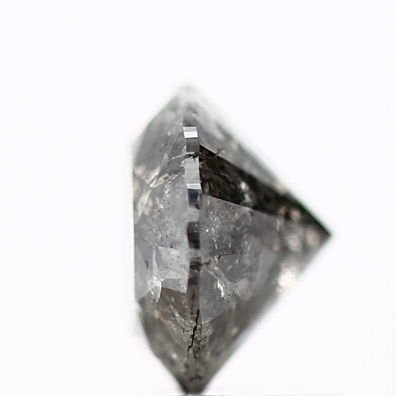 0.88 Carat Salt and Pepper Diamond Fancy Round Brilliant Cut Natural Loose Diamond