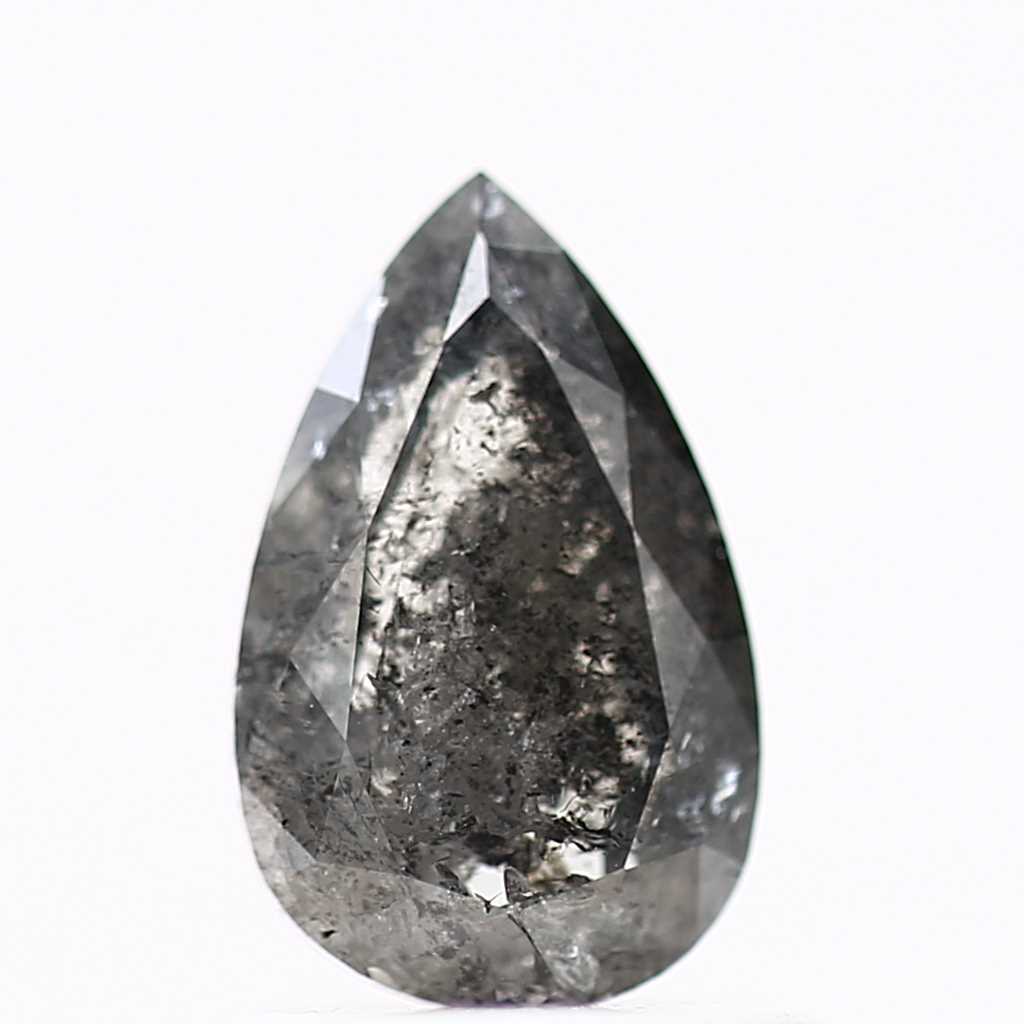 Salt and Pepper Diamond Fancy Gray Color 0.82 CT 8.04 x 5.02 x 2.42 MM Pear Cut Diamond! Natural Loose Diamond ! Christmas Gift for Her