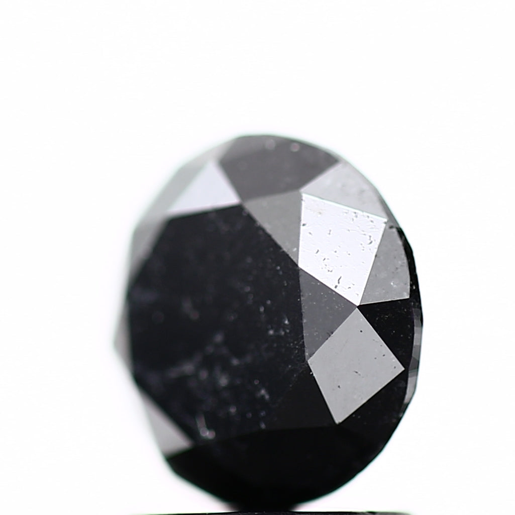 1.71 Carat Fancy Black Round Shape Brilliant Cut Natural Loose Diamond