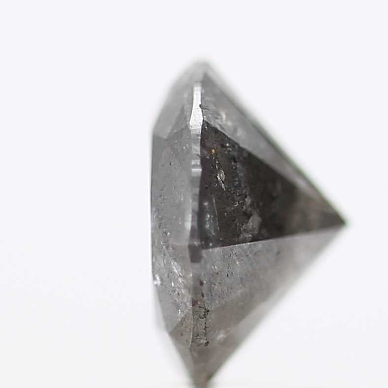 1.48 Carat Salt and Pepper Diamond Gray Round Brilliant Cut Natural Loose Diamond