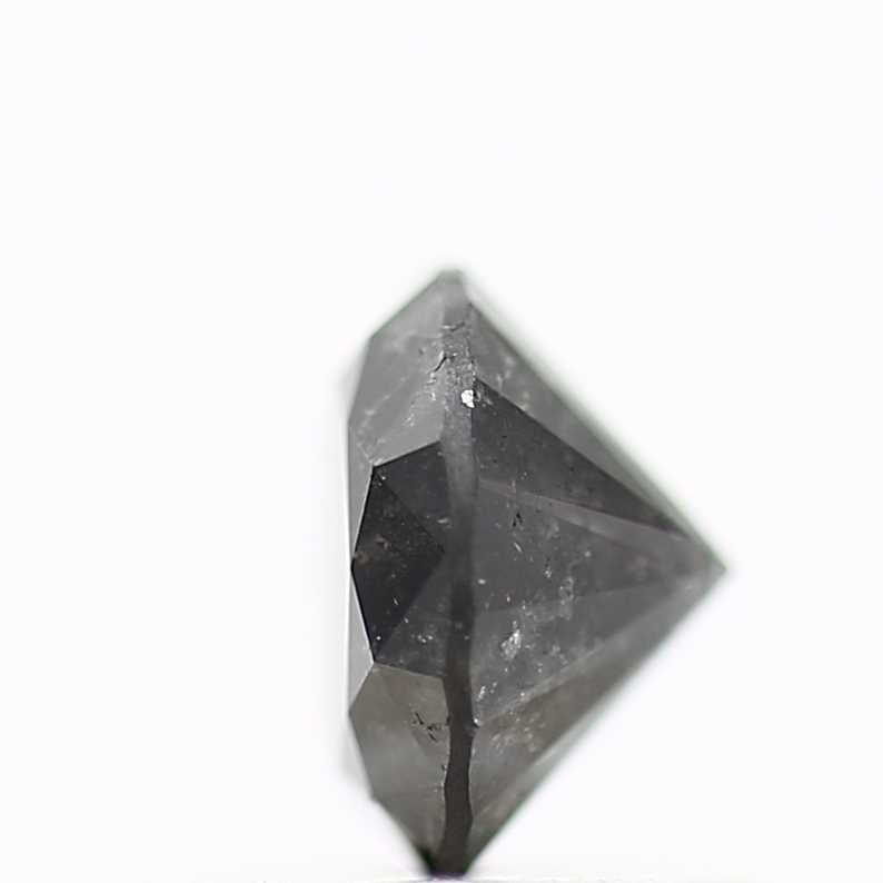 0.74 Carat Fancy Black Round Shape Brilliant Cut Natural Loose Diamond