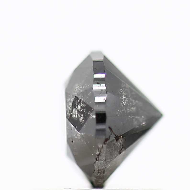 0.96 Carat Fancy Black Round Shape Brilliant Cut Natural Loose Diamond
