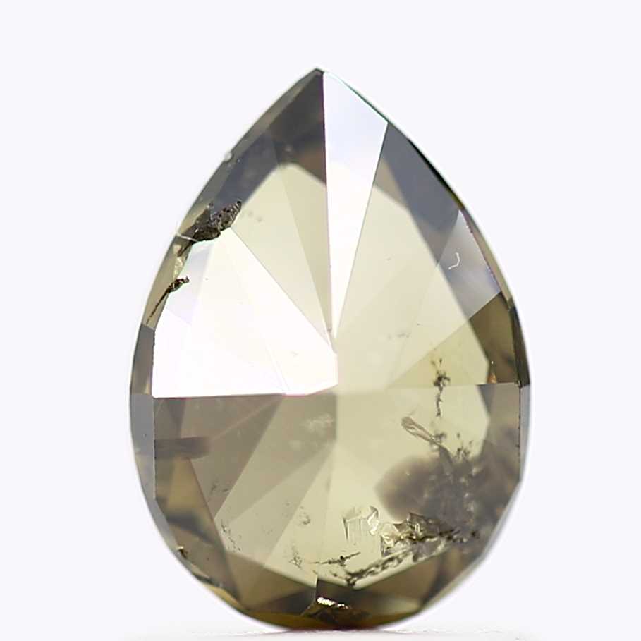Salt and Pepper Diamond Fancy Greenish Yellow 0.98 CT 7.50 x 5.35 x 3.10 MM Pear Cut Diamond! Natural Loose Diamond ! Christmas Gift for Her