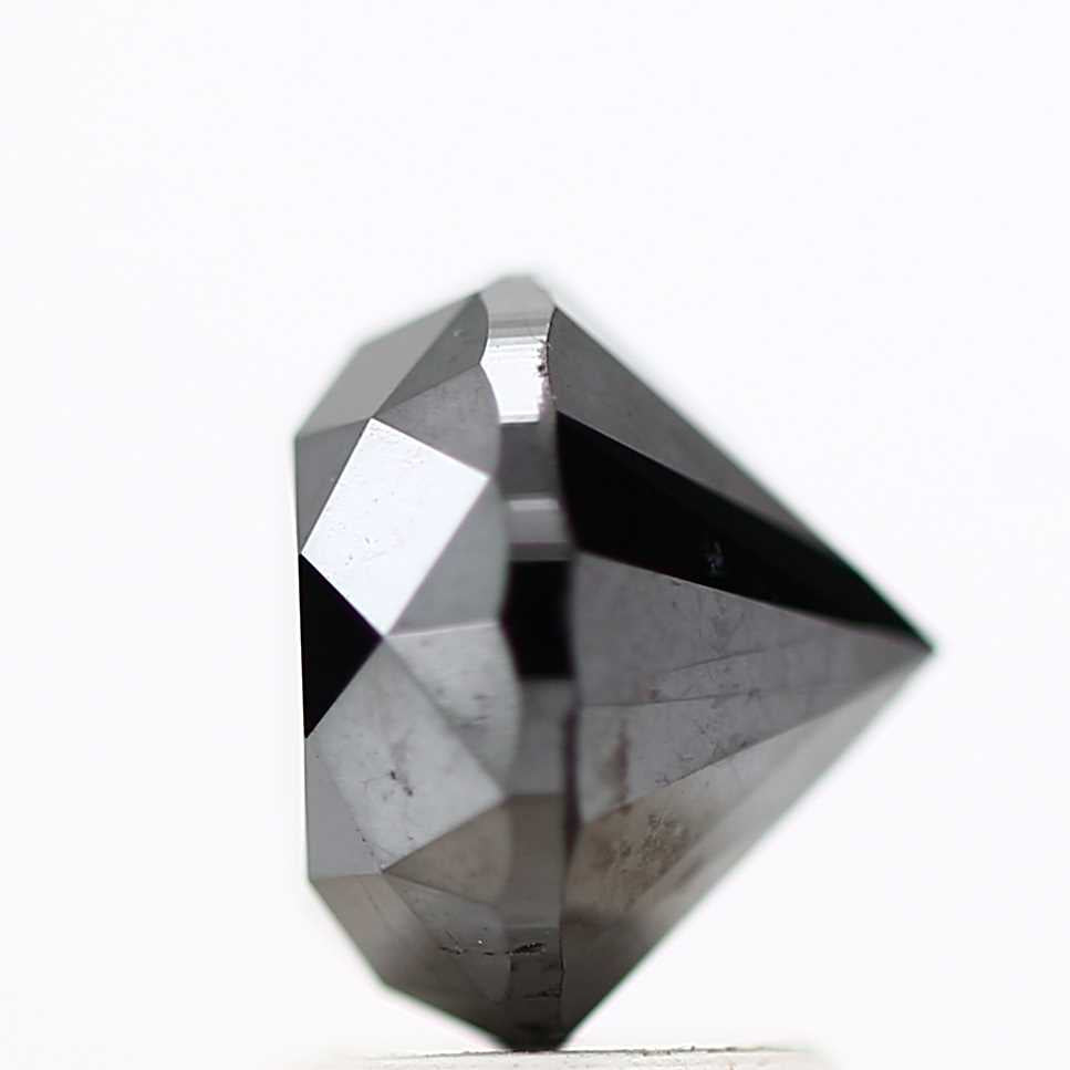 2.58 Carat Fancy Black Round Shape Brilliant Cut Natural Loose Diamond