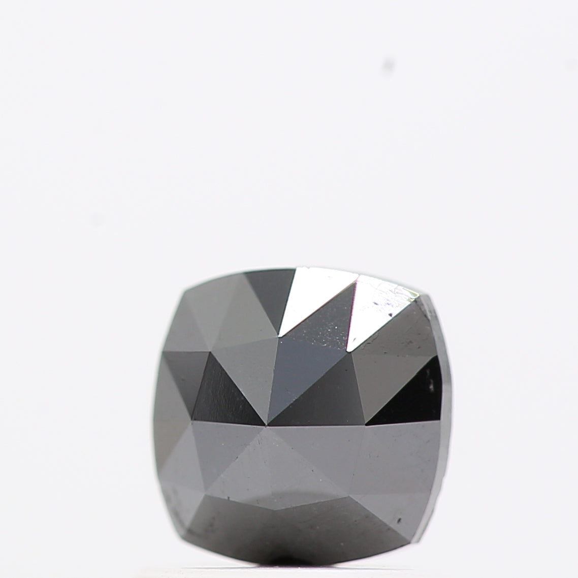 0.74 Ct Natural Black Cushion Single Cut Loose Diamond for Jewelery