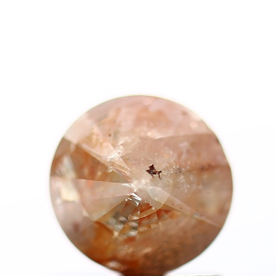 0.83 Carat Orange Rustic Round Shape Brilliant Cut Natural Loose Diamond