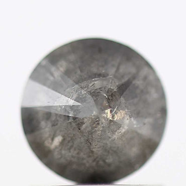 0.81 Carat Salt and Pepper Gray Fancy Round Brilliant Cut Natural Loose Diamond