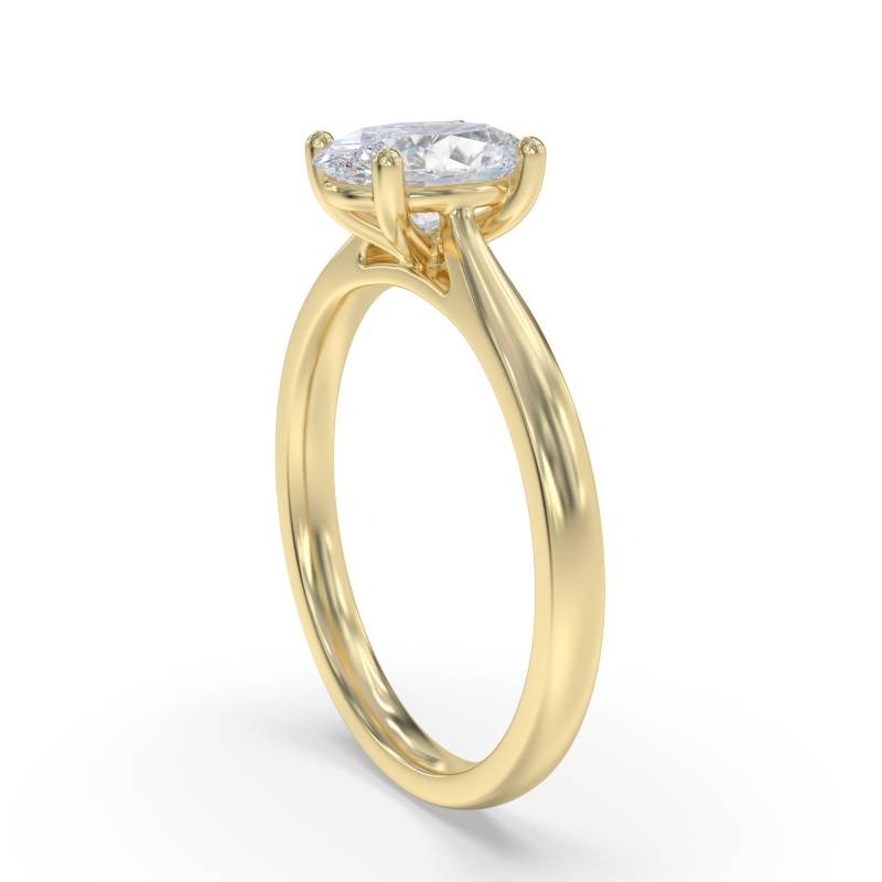 Elegant Lab Grown Oval Diamond Engagement Ring