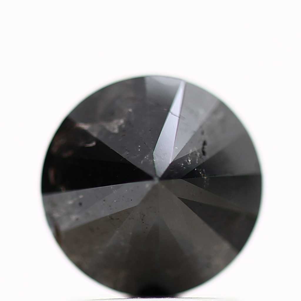 1.57 Carat Fancy Black Round Shape Brilliant Cut Natural Loose Diamond