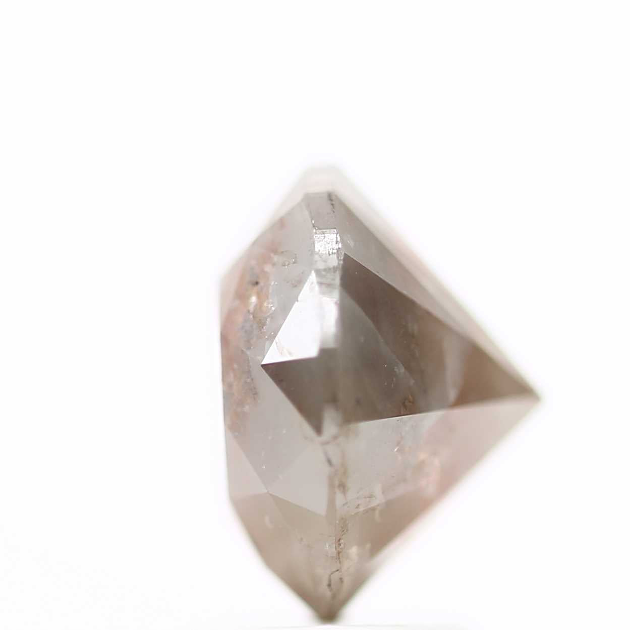 Salt And Pepper Diamond Fancy Brown Color 3.18 CT 8.88 x 6.29 MM Round Brilliant Cut Diamond ! Natural Loose Diamond, Christmas Gift for Her