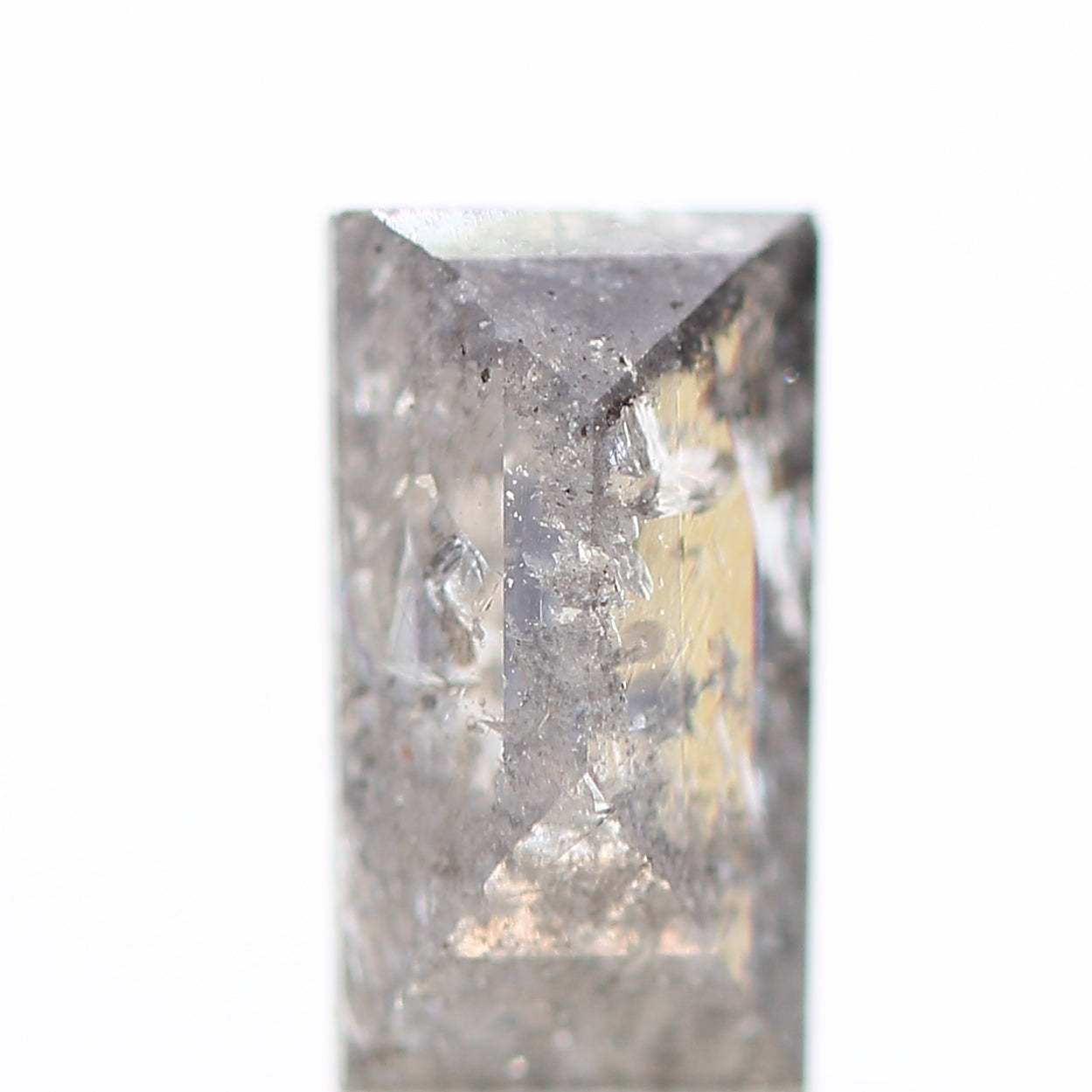 salt and pepper diamond ! 0.80 Ct 6.90 x 3.92 x 2.85 MM natural gray baguette loose diamond for engagement ring for her