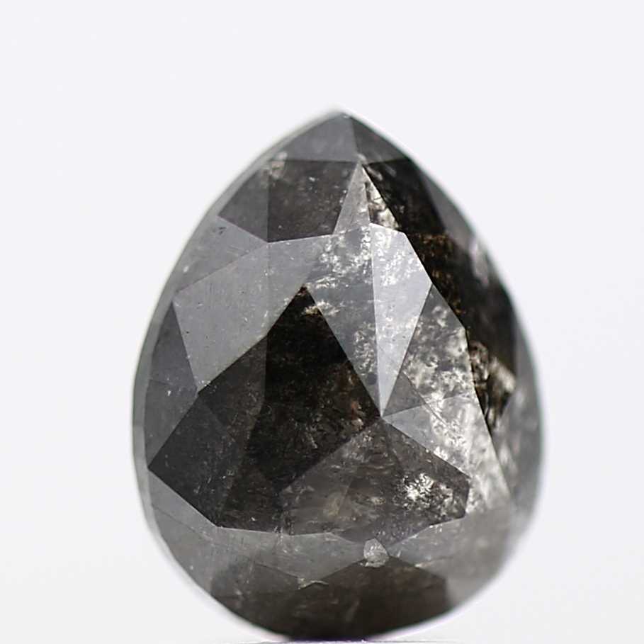 Salt and Pepper Diamond Fancy Gray Color 1.91 CT 8.60 x 6.75 x 3.60 MM Pear Cut Diamond! Natural Loose Diamond ! Christmas Gift for Her