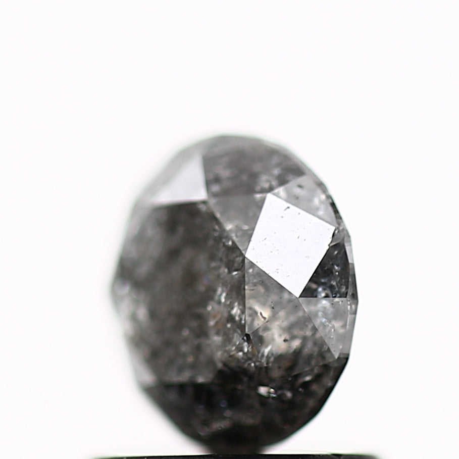 Salt and Pepper Diamond Fancy Gray Color 1.08 CT 6.10 x 4.54 MM Round Brilliant Cut Diamond! Natural Loose Diamond ! Christmas Gift for Her
