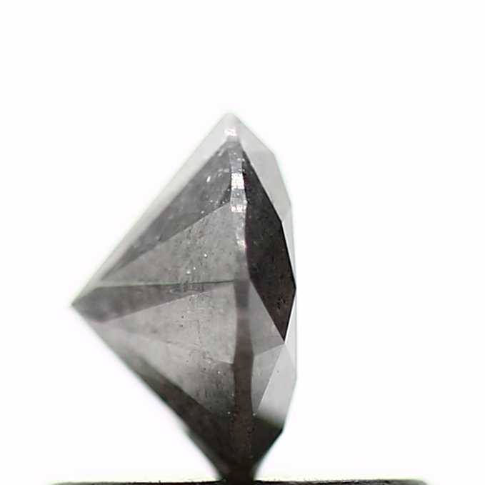 0.60 Carat Salt and Pepper Diamond Gray Round Brilliant Cut Natural Loose Diamond