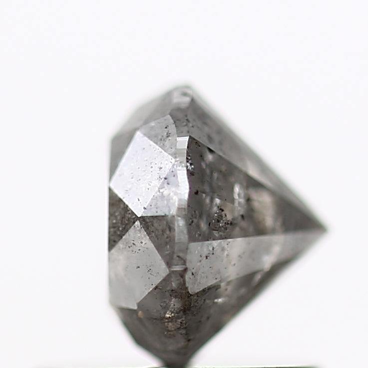 0.85 Carat Salt and Pepper Diamond Gray Round Brilliant Cut Natural Loose Diamond