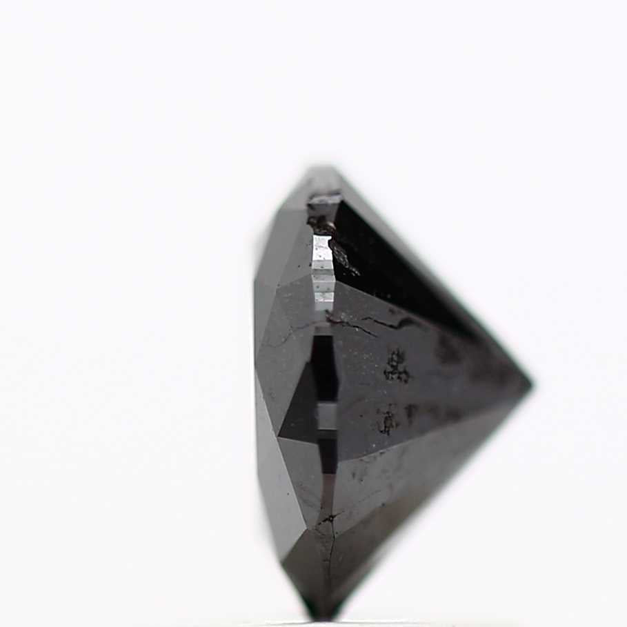 1.08 Carat Fancy Black Round Brilliant Cut Natural Loose Diamond