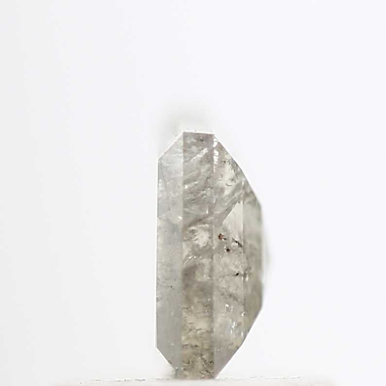 salt and pepper diamond ! 0.72 Ct 7.86 x 6.64 x 2.31 MM natural gray shield loose diamond for engagement ring for her