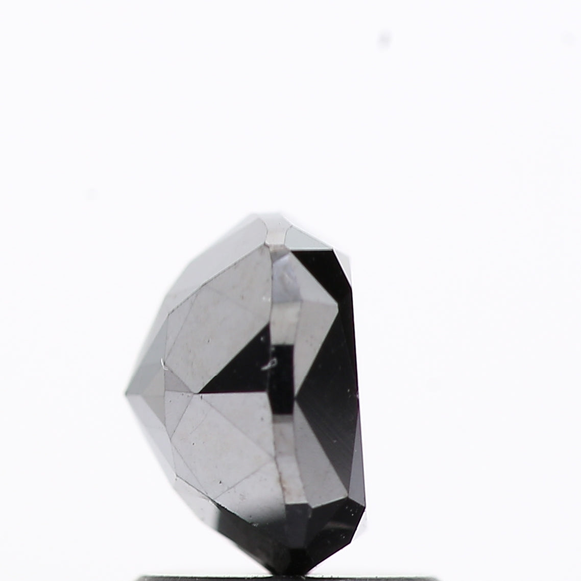 1.74 Ct Natural Black Cushion Full Cut Loose Diamond for Jewelery