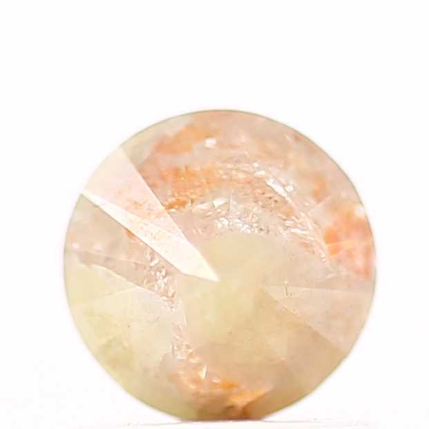 0.94 Carat Peach Brown Round Shape Brilliant Cut Natural Loose Diamond