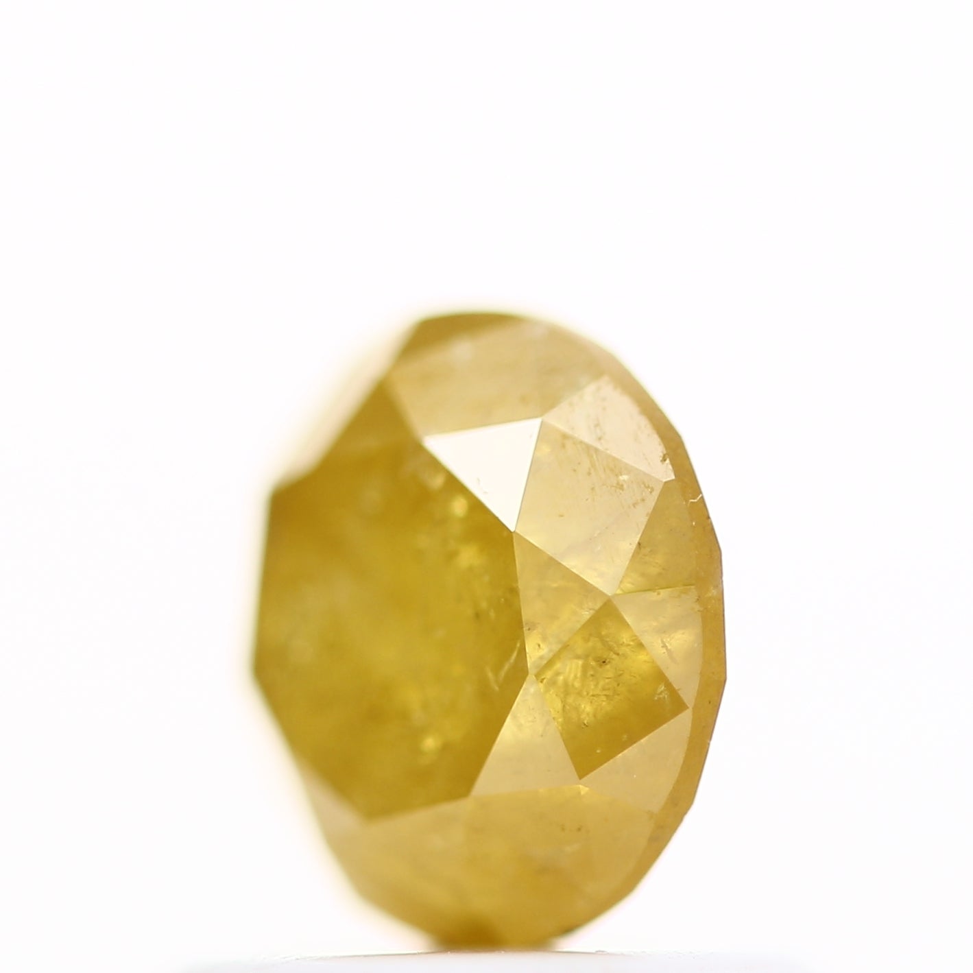 0.80 Carat Yellow Rustic Fancy Round Brilliant Cut Natural Loose Diamond