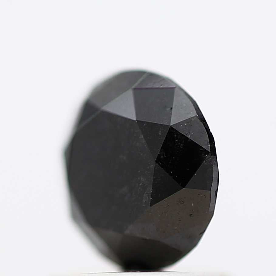 1.16 Carat Fancy Black Round Shape Brilliant Cut Natural Loose Diamond