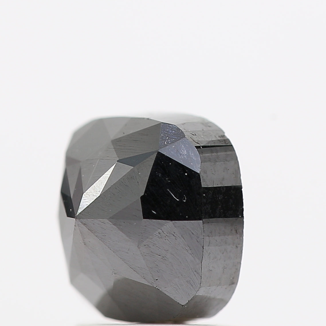 1.92 Ct Natural Black Cushion Single Cut Loose Diamond for Jewelery