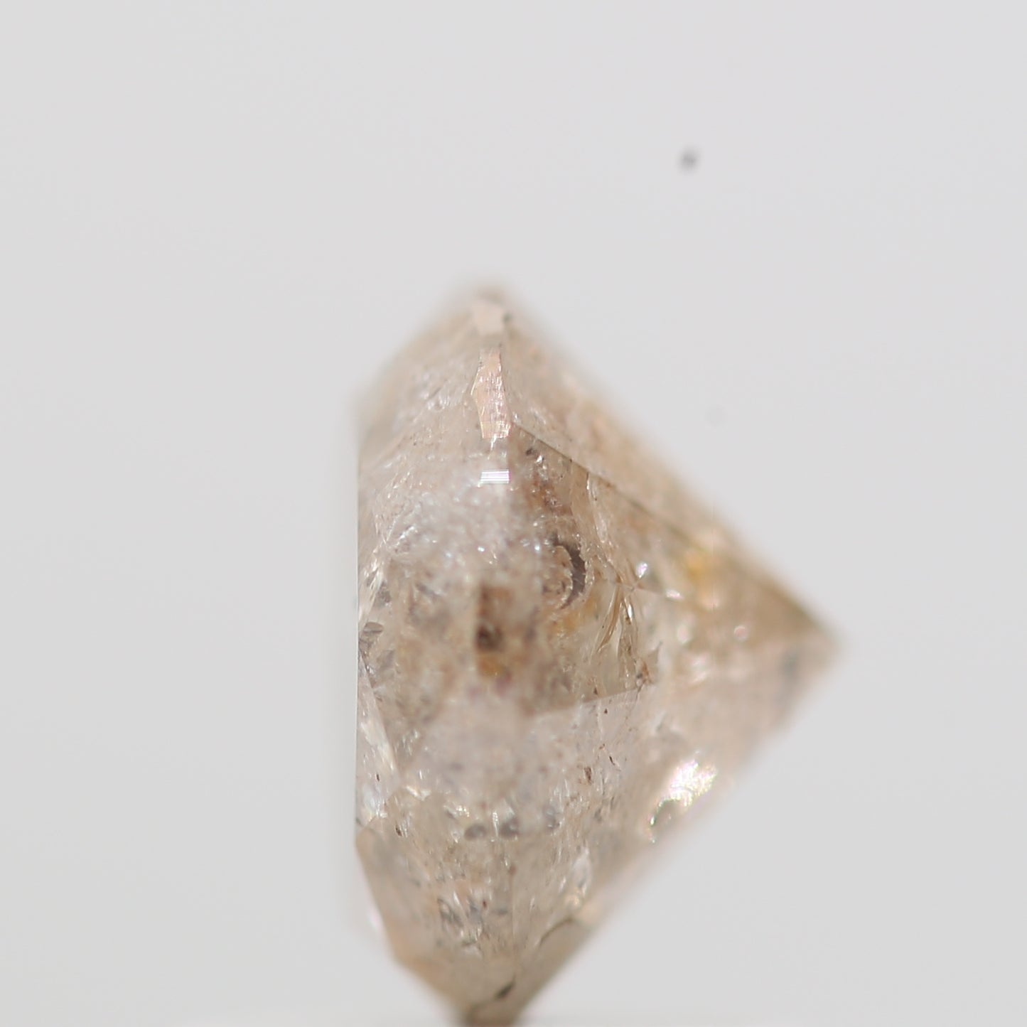 1.24 Carat Peach Brown Round Shape Brilliant Cut Natural Loose Diamond