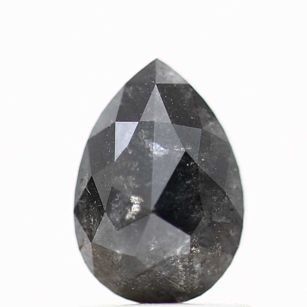 Salt and Pepper Diamond Fancy Gray Color 1.22 CT 7.79 x 5.48 x 3.18 MM Pear Cut Diamond! Natural Loose Diamond ! Christmas Gift for Her