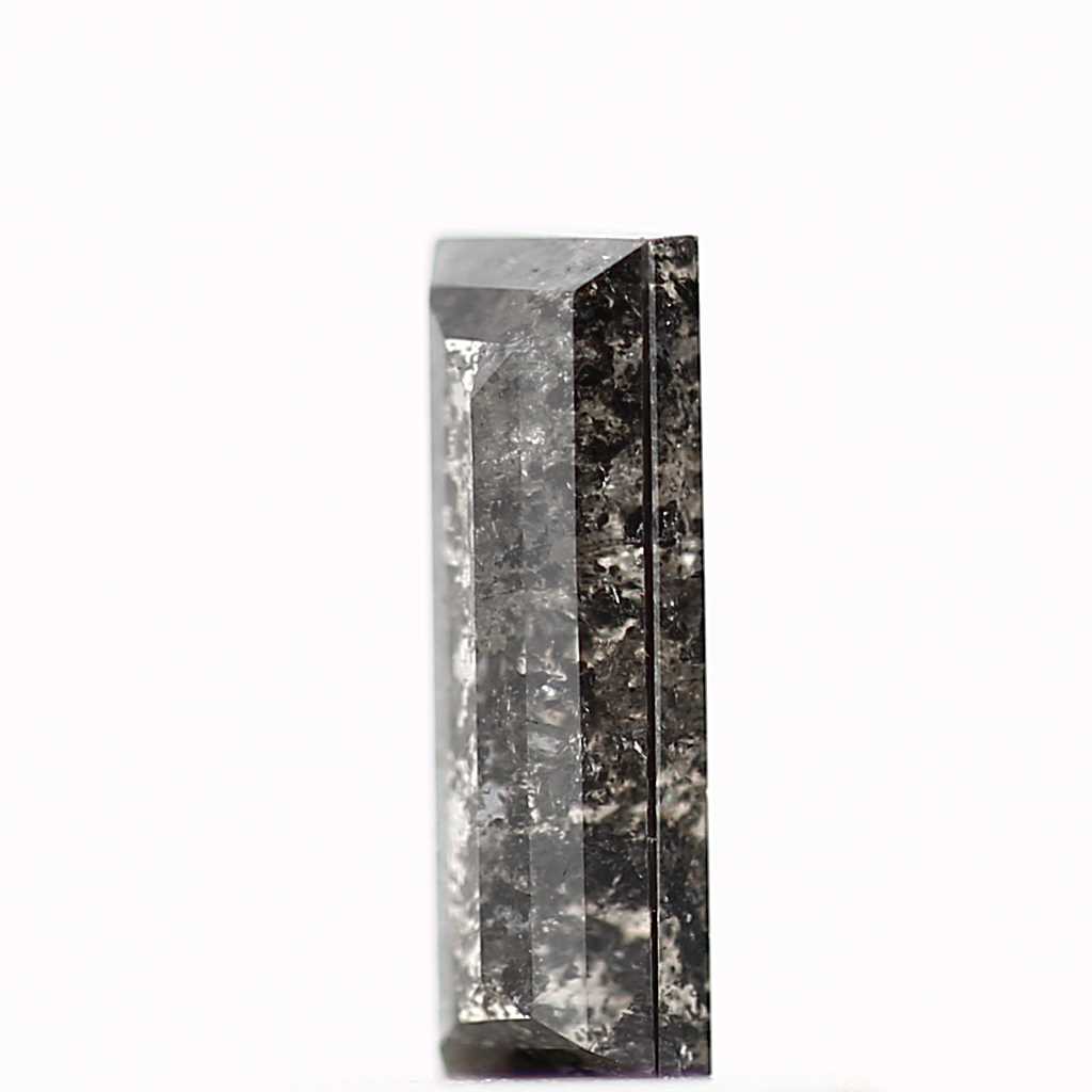 salt and pepper diamond ! 0.42 Ct 7.57 x 2.75 x 1.59 mm natural gray baguette loose diamond for engagement ring for her