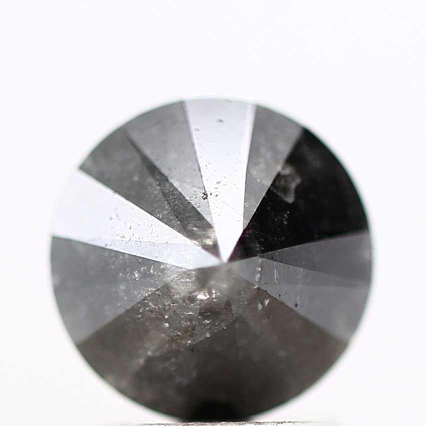 Salt And Pepper Diamond Fancy Gray Color 1.70 CT 7.22 x 5.07 MM Round Brilliant Cut Diamond ! Natural Loose Diamond ! Christmas Gift for Her