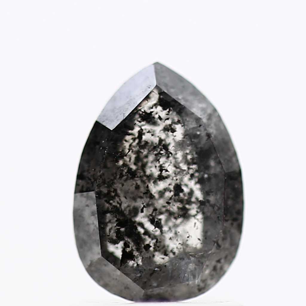 Salt and Pepper Diamond Fancy Gray Color 1.21 CT 7.70 x 5.47 x 3.28 MM Pear Cut Diamond! Natural Loose Diamond ! Christmas Gift for Her