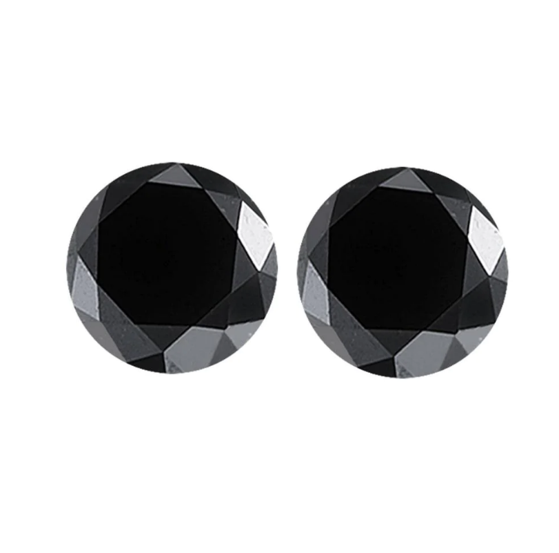1.75 ct Fancy Black Color Round Cut Loose Diamond